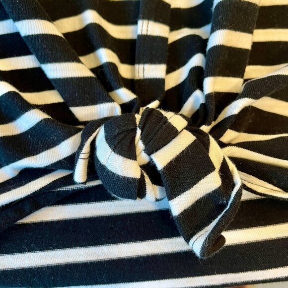 Banana Republic Black & White Striped Back Knot Tank Top Size Medium - Picture 5 of 9